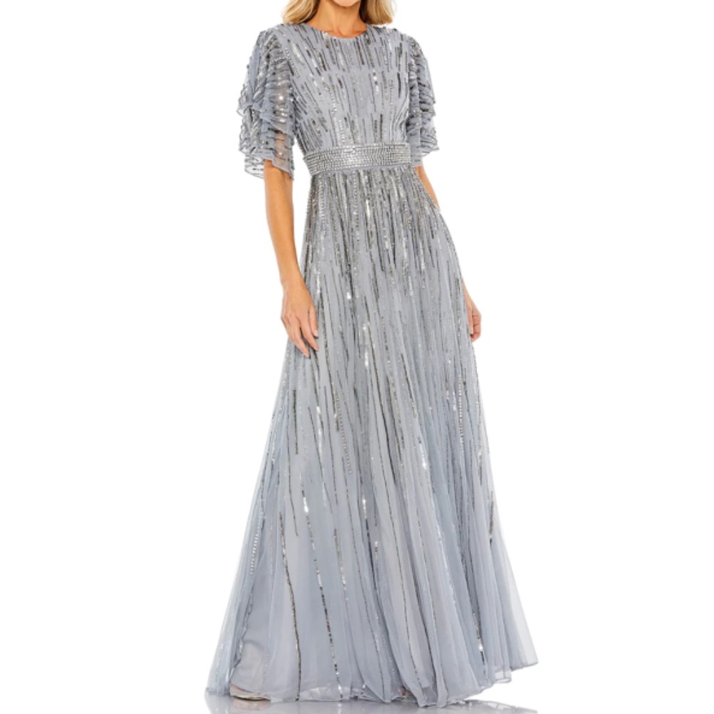 MAC DUGGAL Prom Wedding Mother of the Bride Groom Formal Flowy Gown •size 10 NWT